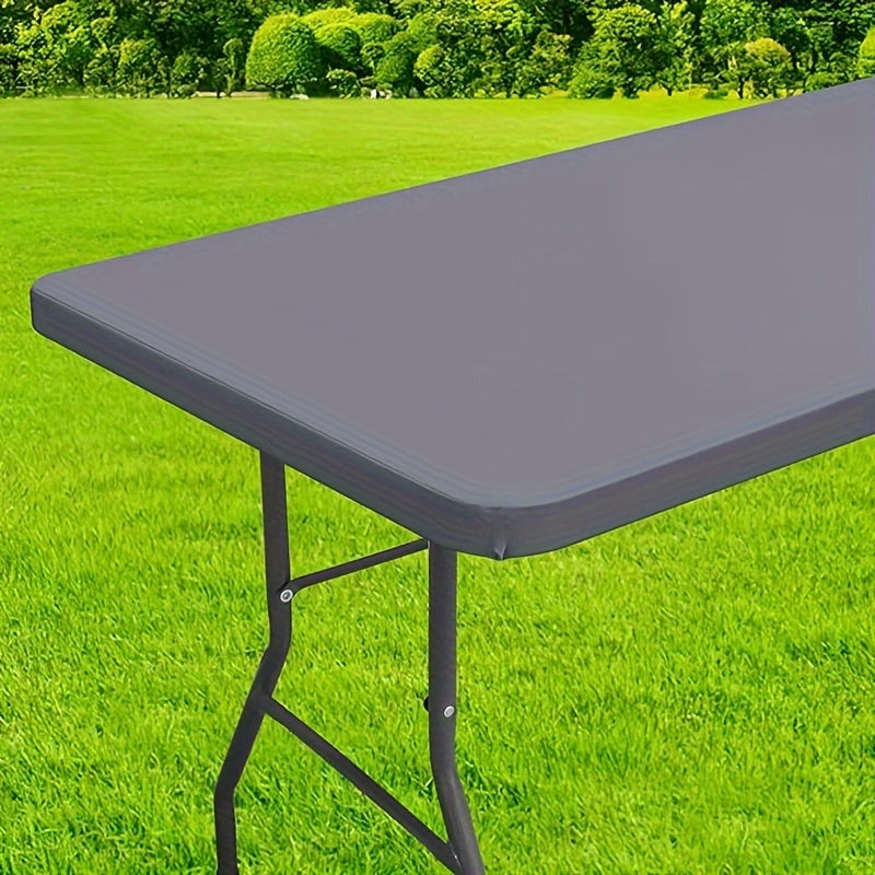 Waterproof picnic table cover for 182.88 cm tables, ideal for home, parties, banquets, picnics, and weddings.