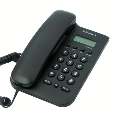 Basic corded landline phone with caller ID display for home office.