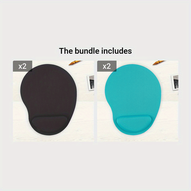 Ergonomic EVA wrist cushion with memory foam mouse pad for comfortable desk support in office or computer use.