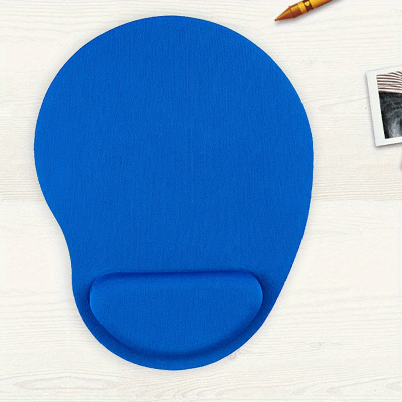 Ergonomic EVA wrist cushion with memory foam mouse pad for comfortable desk support in office or computer use.