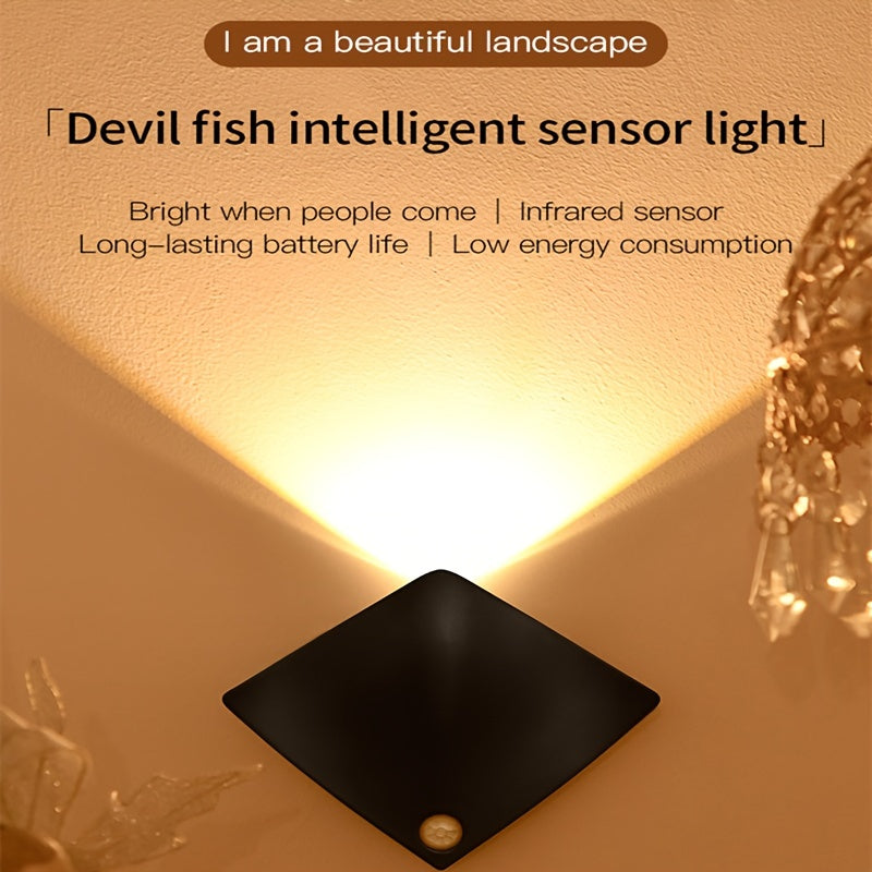 Motion sensor wall lamp for home decorating in bedrooms, porches, balconies, and corridors.