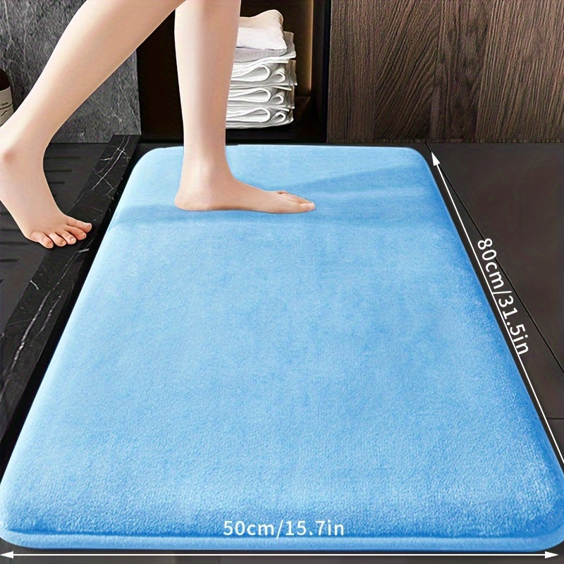 Thick and Plush 25D Sponge Bath Mat - Non-Slip, Highly Absorbent, Ideal for Shower, Kitchen, Laundry Room & Bedroom Décor