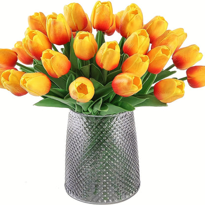 10 Artificial Simulation Tulips with Real Touch, Suitable for Room/Home/Bedroom/Wedding/Office/Cafe Decor, Perfect for Valentine's Day, Birthdays, and Mother's Day.