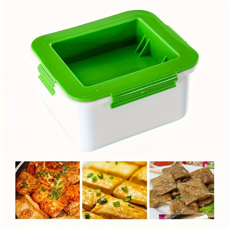 Set of 3 Tofu Pressers Made of PP Food Grade Material with 3 Layers, includes Built-in Drainage Port for Easy Squeezing and Draining of Tofu. Ideal for shaping square tofu cubes, this Kitchen Cooking Set ensures Home Safety with Convenient Gadgets.