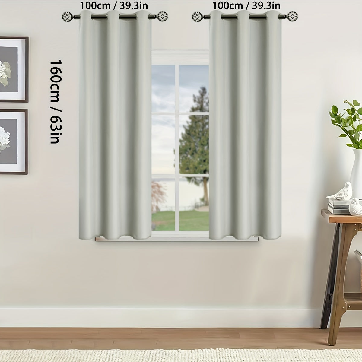 Two-Pack of Modern Blackout Curtain Panels: Keep out the sun with these thermal insulated curtains featuring a twill weave, grommet top design. Made of 100% polyester, these un-corded panels are perfect for the living room, bedroom, or any other room in