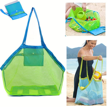 Oversized Mesh Beach Tote - Made with Sturdy Oxford Fabric, Resistant to Sand & Quick-Drying, Ideal for Toys, Towels, and Groceries | Great for Swimming, Camping, and Hiking