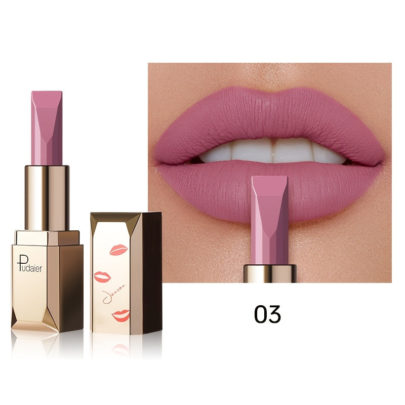 26-color Pudaier Velvet Matte Lipstick - Long-lasting, Waterproof, Highly Colorful - Perfect Valentine's Day Gift.