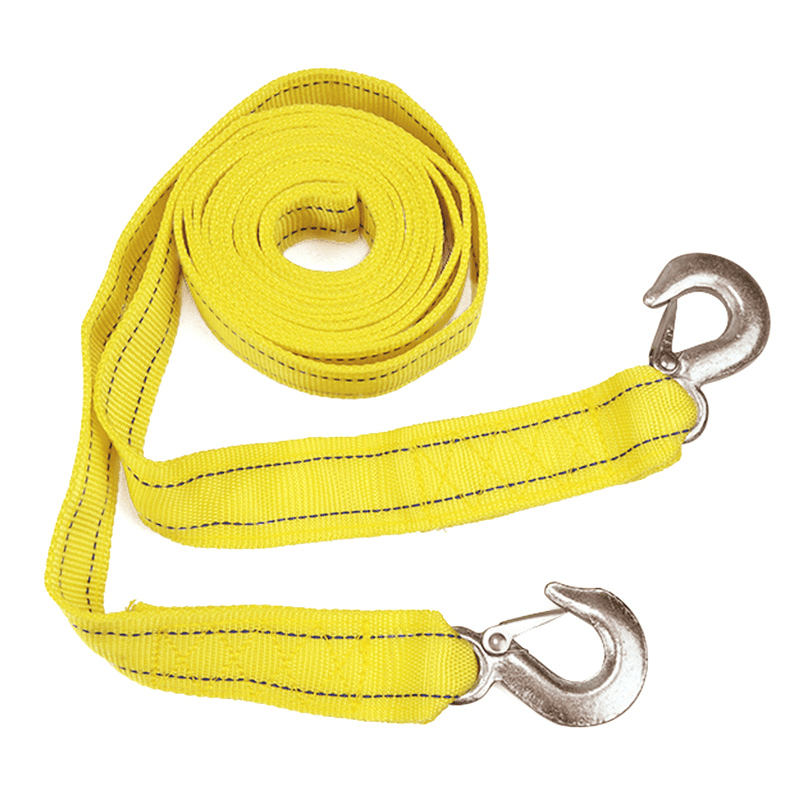 4m Heavy-Duty Towing Rope with Hooks, Ultra-Strength Nylon Recovery Strap, Reinforced Eyelets, Soft-Loop Ends, Water-Resistant Storage Bag for Towing, Off-Road, Recovery