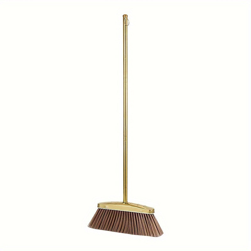 Durable Stainless Steel Broom with Extra-Long Handle - Ideal for Cleaning Hard Floors, Bedrooms, Kitchens, Living Rooms, and Outdoor Spaces