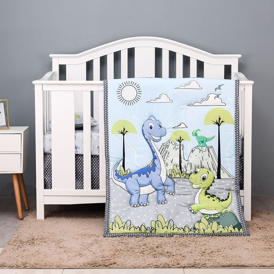 3 piece Dinosaur Elf baby bedding set - perfect for Christmas or Halloween gift