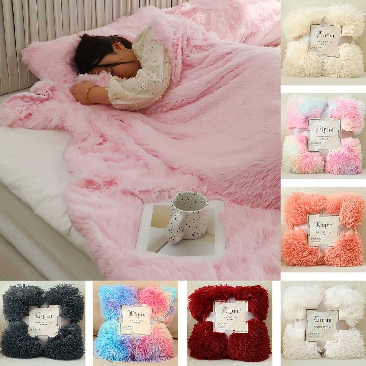 Soft and warm flannel blanket suitable for all seasons - Ideal for couch, sofa, office, bed, camping, and travel purposes.