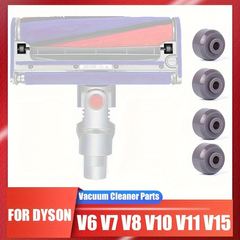 Long-lasting Wheel Soleplate for Dyson V6-V11 Soft Roller Cleaner Head - Safeguards Floors, Works with 20W & 30W Models