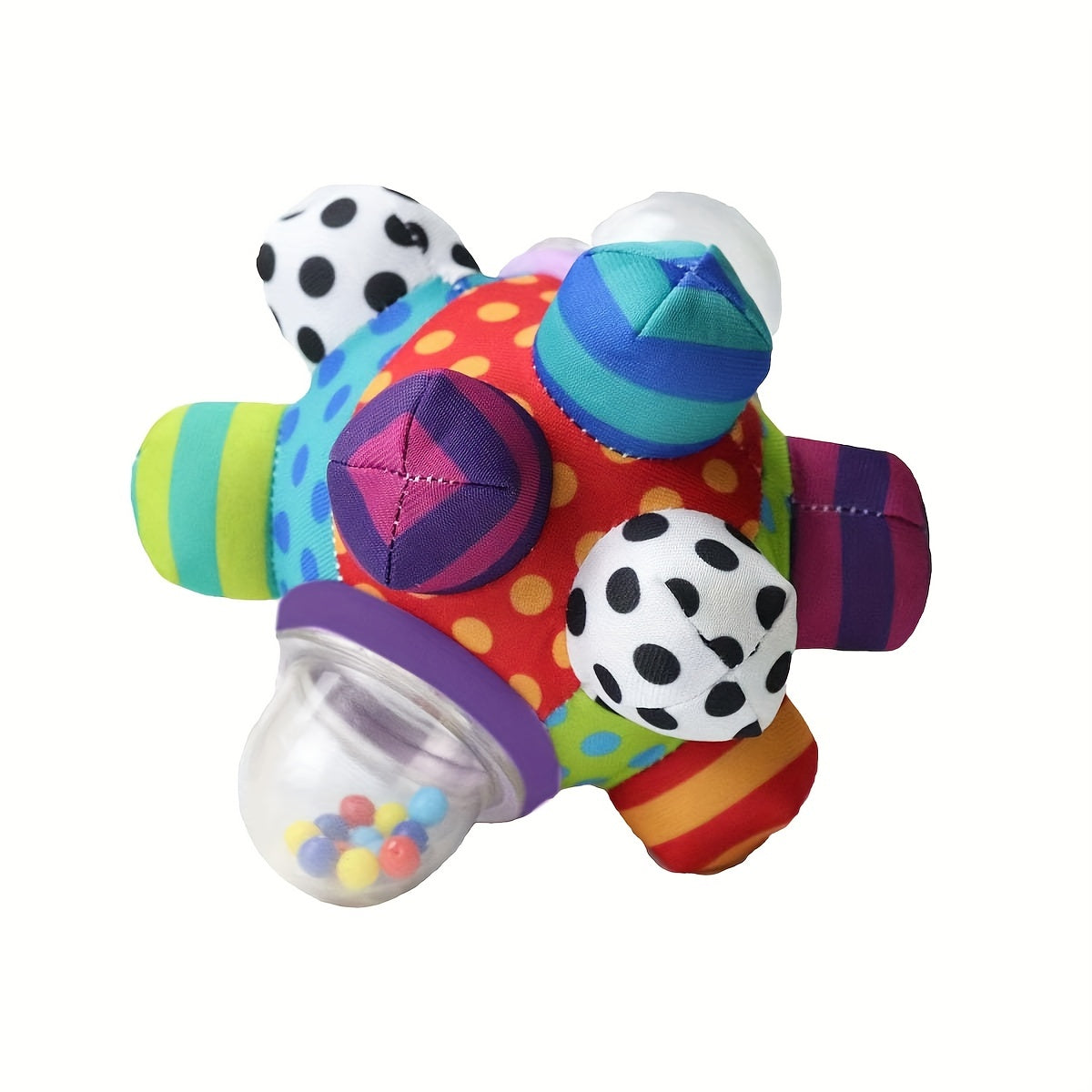 Colorful toy for children from newborn to 2 years old, designed to aid in cognitive and brain development.