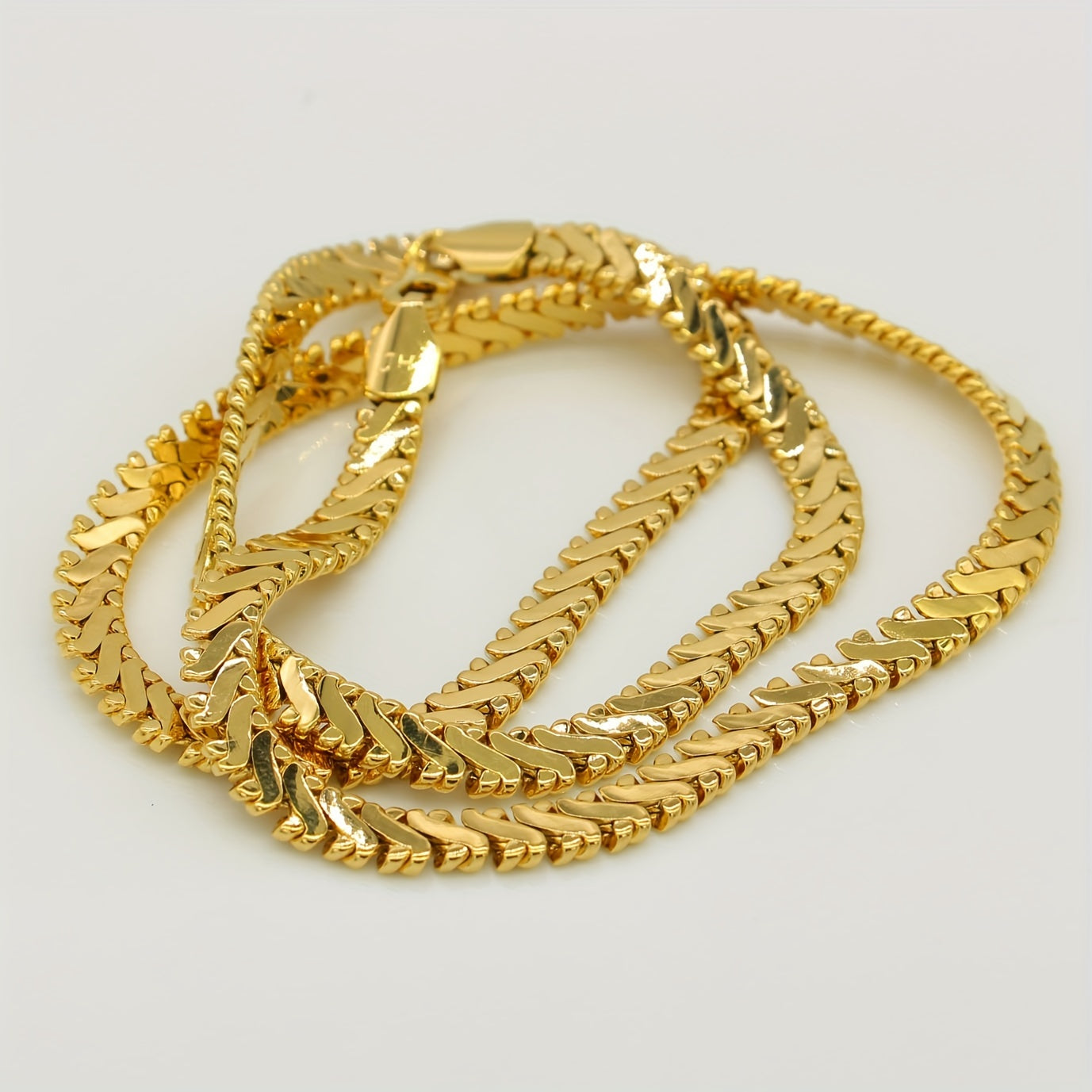 Adixyn Gold-Plated Brass Necklace with Hip-Hop Influence - 45.72cm Length, Ideal for Weddings and Casual Outfits