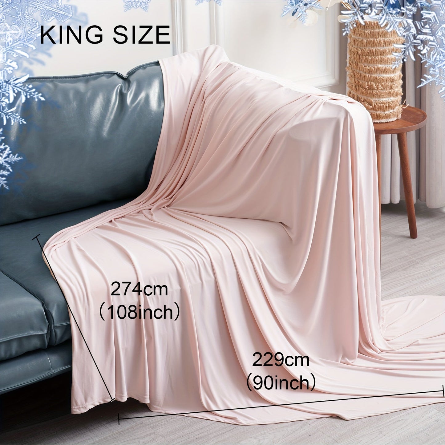 Cooling Blanket with Ultra-Soft Dual-Sided Design - Ideal for Hot Sleepers - Lightweight, Breathable and Durable - Perfect for Home, Office, Travel and Car - Machine Washable - Gray