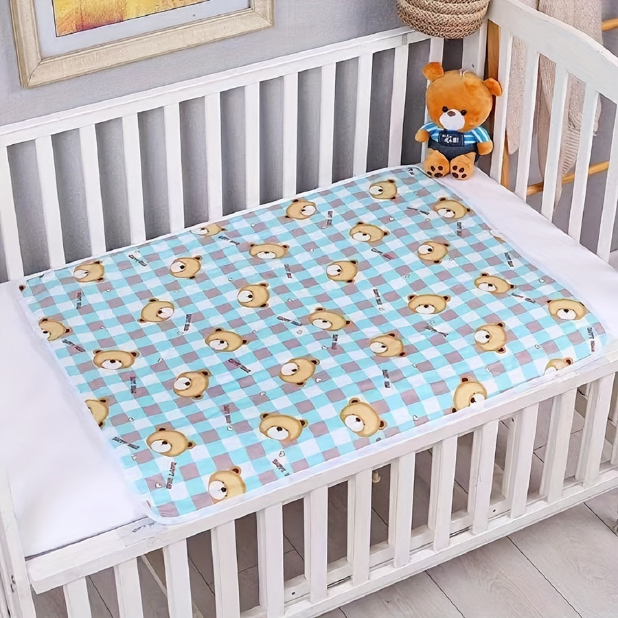 Baby Waterproof Diaper Changing Mat - 90cm x 70cm - Soft, Reusable, Washable - Urine Absorbent - Nappy Changing Pad - Boys