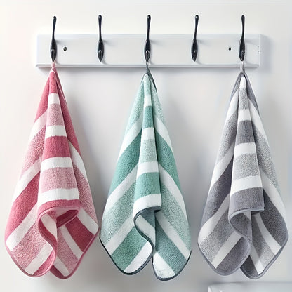 Soft and absorbent rectangular towel with Bohemian braided stripes and music theme, perfect for daily use.