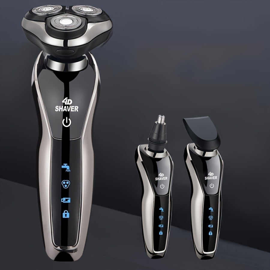 3-in-1 Electric Shaver with USB Charging and 3D Floating Shaving, Men's Holiday Gift