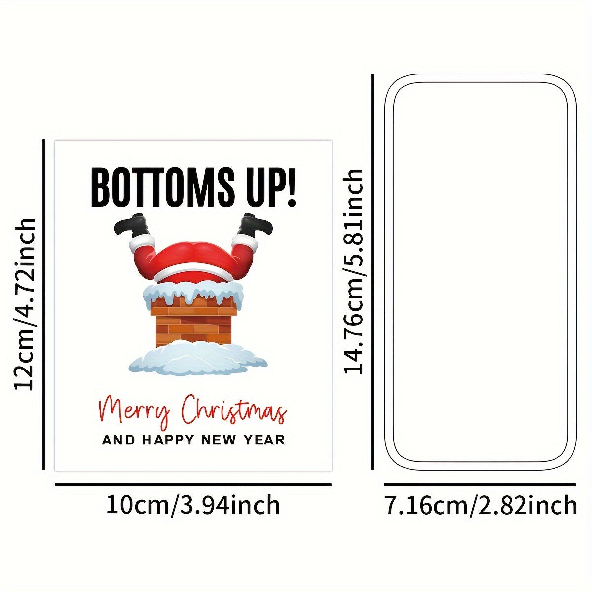 6 Christmas wine bottle labels for a fun holiday gift, available in white, red, and black.