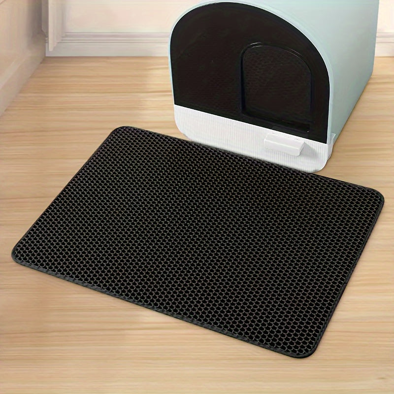 XL Double Layer EVA Cat Litter Mat - Anti-Slip, Washable, Waterproof, Odor Control, Easy to Clean - Ideal for Litter Boxes, Pet Mess Protector | Durable Washable Cat Mat