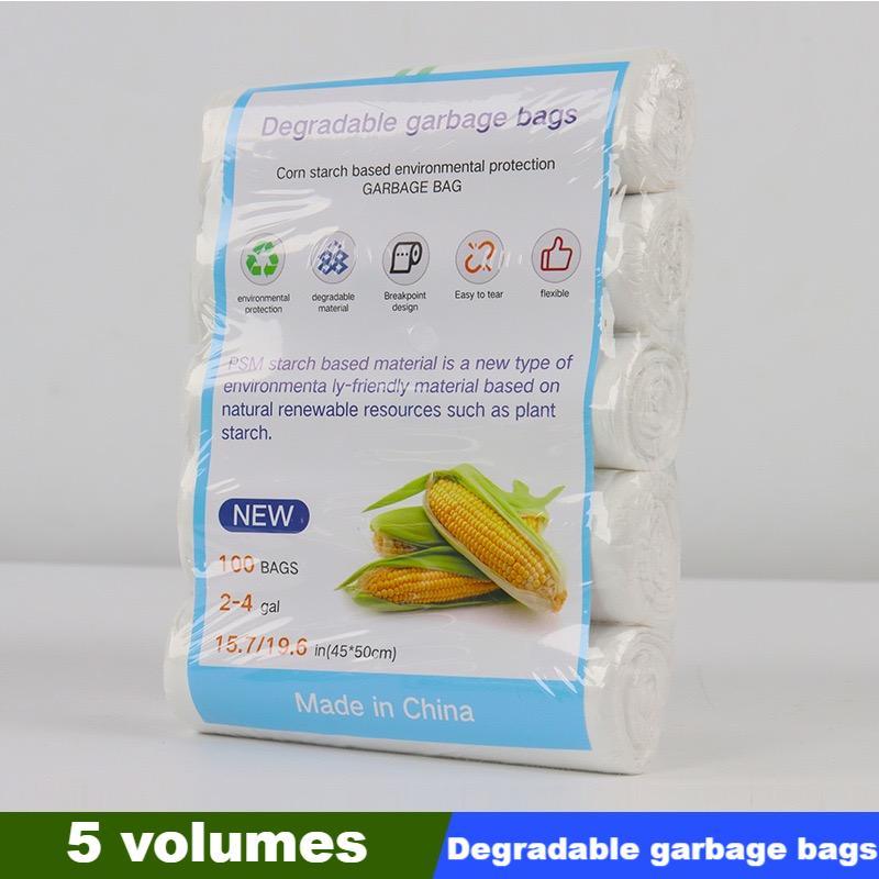 100-Pack of ROMLICEN Large Biodegradable Garbage Bags, measuring 39.88x50.04 cm each. Made from durable Polyethylene, these bags are disposable and suitable for managing waste in the kitchen, bathroom, living room, and office.