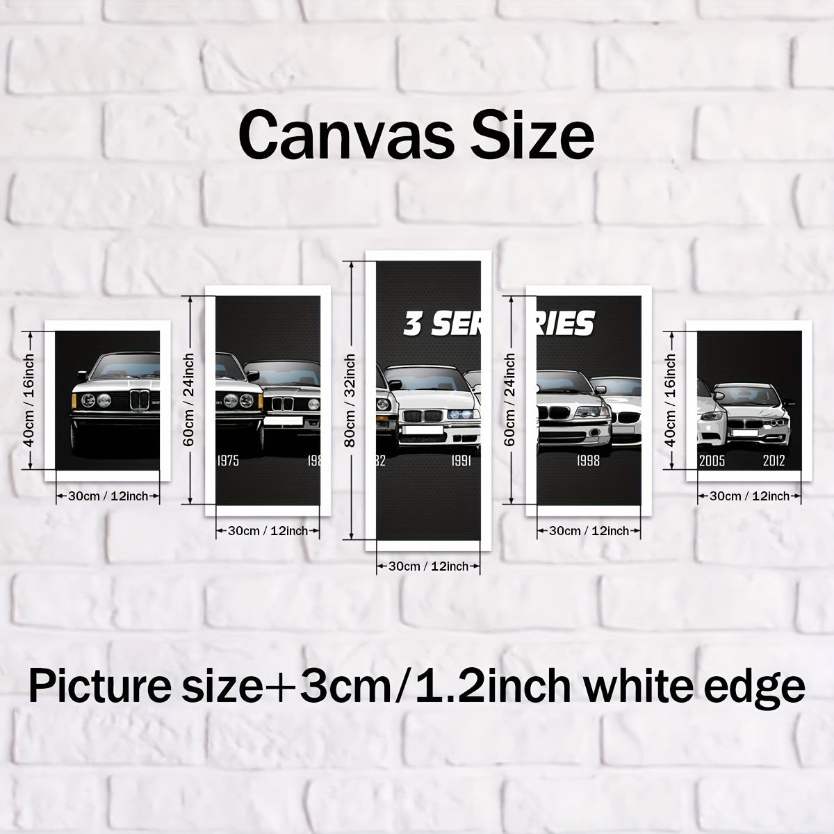 5-piece canvas poster set featuring HD racing car artwork for home decor in various rooms, made of waterproof, odorless material without a frame. Perfect gift for friends.