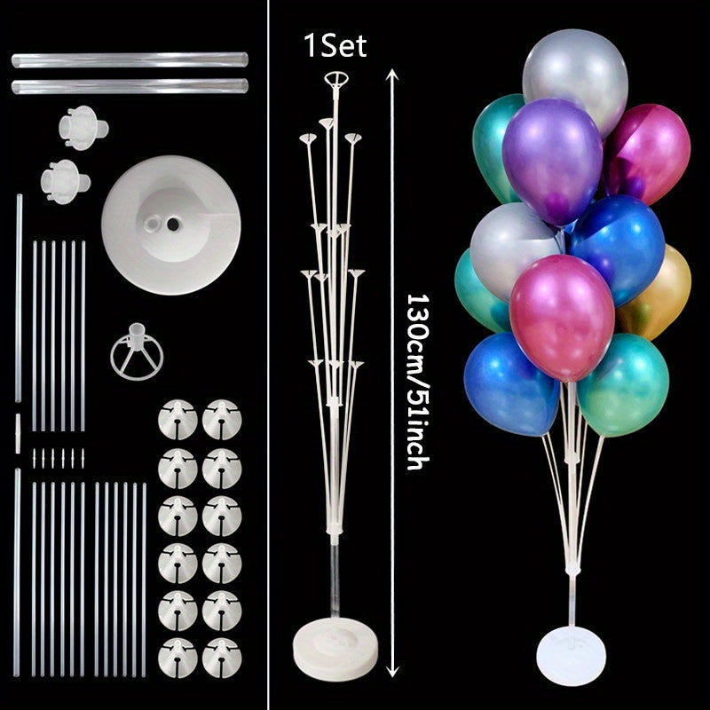 1 set of 13-19 tube balloon stand holder for happy birthday and wedding party decorations.