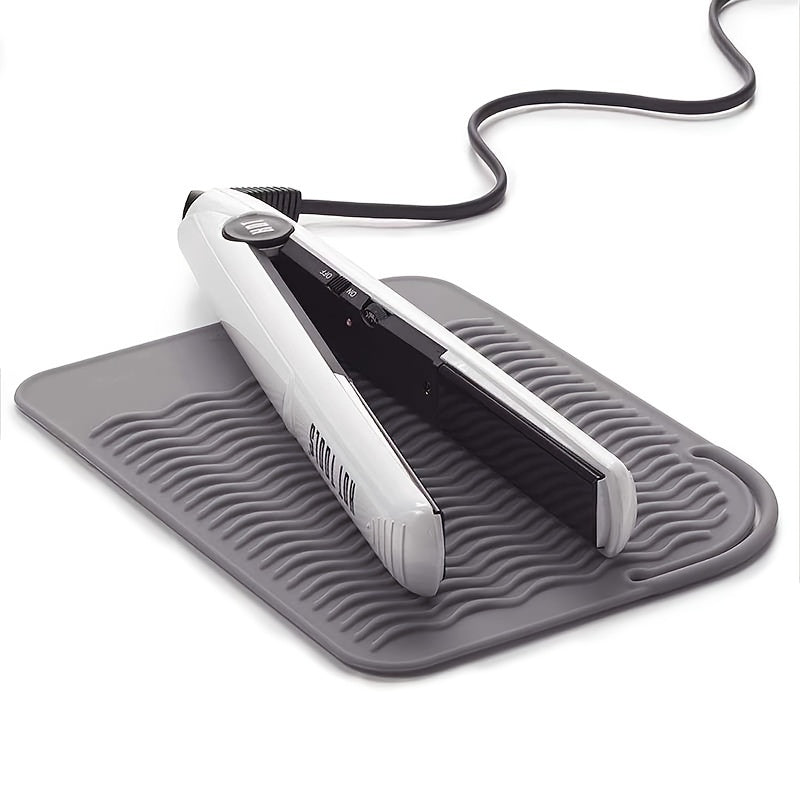 Heat-Resistant Silicone Mat for Hot Styling Tools - Durable and Reusable - Non-Slip Protective Pad - No Electricity Required - Ideal for Hair Straighteners, Flat Irons, and Curling Irons