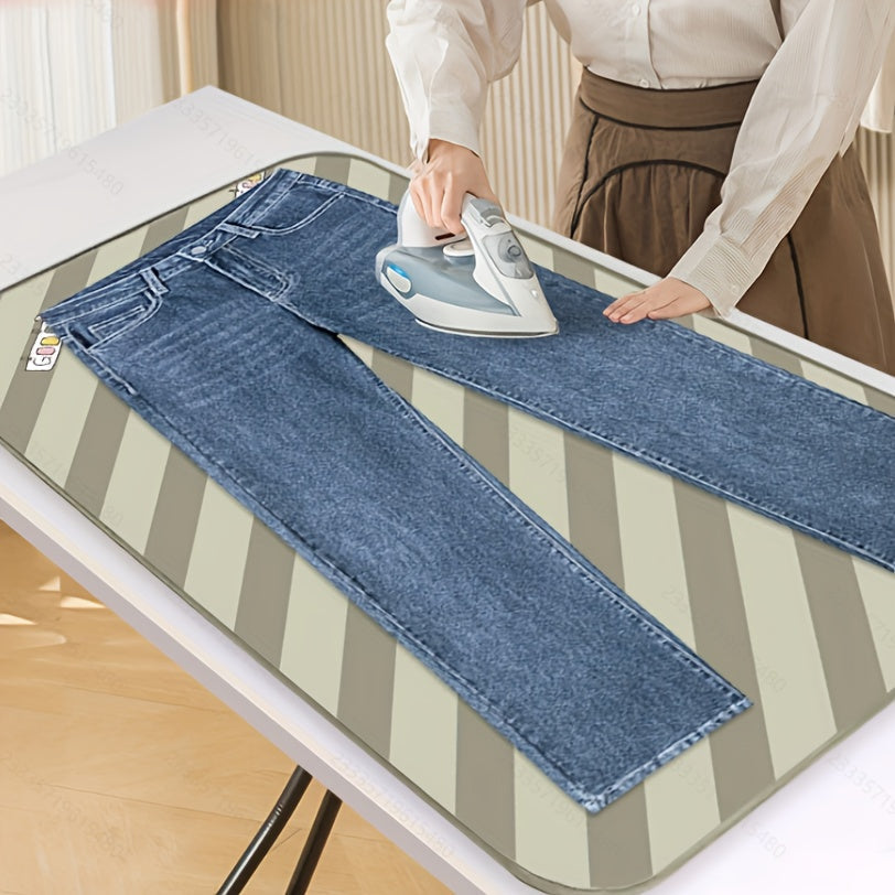 Foldable ironing mat - heat resistant plastic pad for clothes iron, small ironing board for home use, 1 piece.