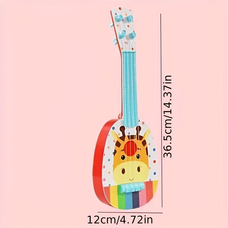 Introducing the PANLYNNER 14-Inch Cartoon-Themed Ukulele Guitar Toy for Kids - A Fun and Educational Musical Instrument, Ideal Christmas Present for Children, Batteries Not Needed