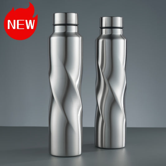 1000ML Stainless Steel Water Bottle - Large Capacity Sports Flask, Lightweight, PVC Free, Hand Wash Only, No Insulation