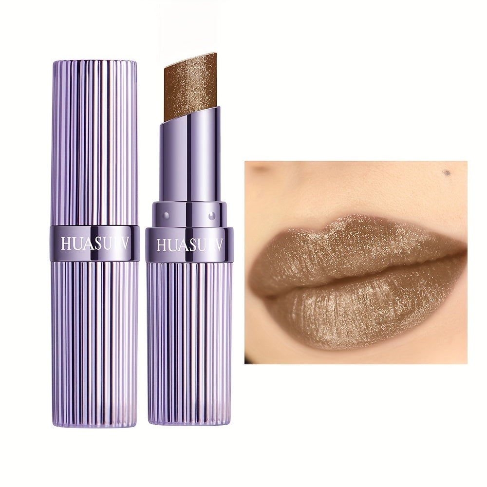 Shimmer Moisturizing Lipstick with Long-Lasting Glitter, Non-Stick Cup, Hydrating, Vibrant Shades - Perfect Mother's Day Gift for Music Festival.