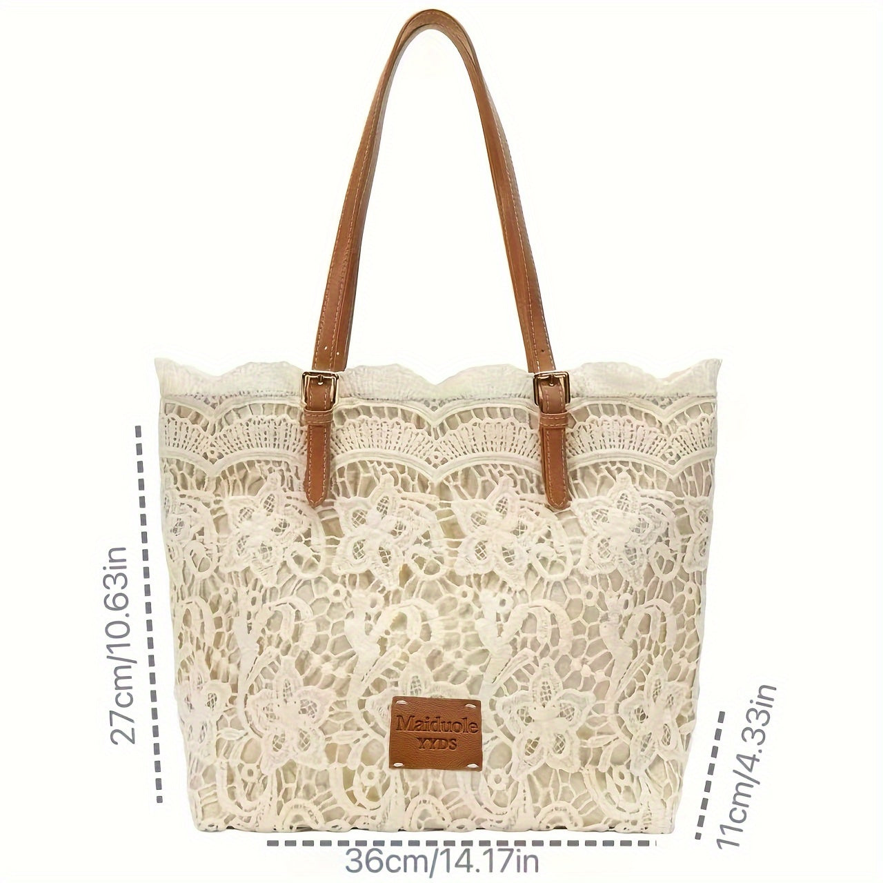 Stylish lace shoulder bag for women, with adjustable strap, foldable design, kiss lock closure, and wristlet accessory - perfect for daily use.