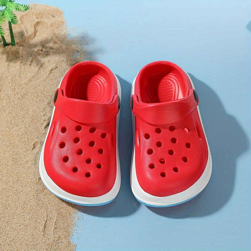 Breathable EVA clogs for boys & girls, casual slip-on shoes for toddlers to age 14, all-season lightweight footwear.