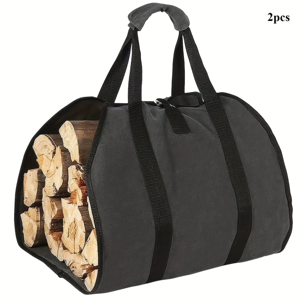 Durable Oxford Cloth Firewood Carrier Bag with PVC - Perfect for Outdoor Activities like Camping, Hiking, and BBQs, Enhances Cozy Home Decor!