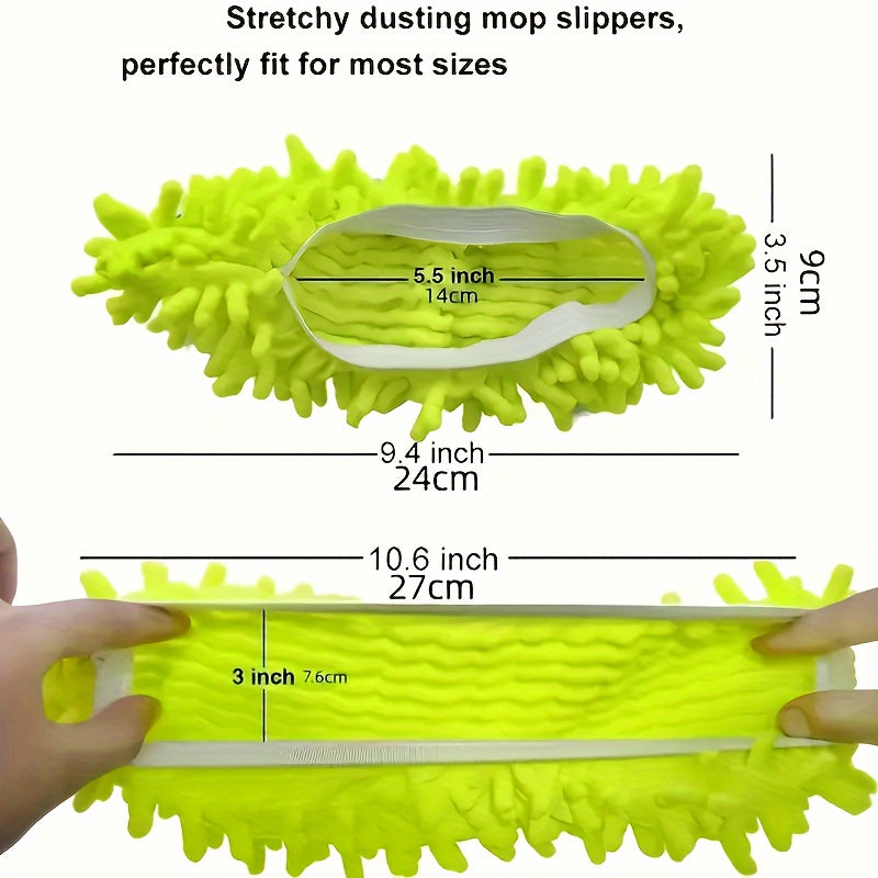Набор из 2 мягких многоразовых шлепанцев с тканевыми чехлами для обуви, моющихся для уборки и чистки полов в доме
