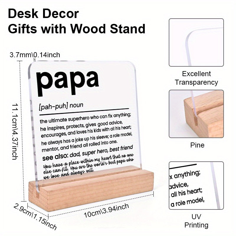 Special Grandfather Desk Decor Plaque - Ideal Gift for Grandpa from Grandkids on Birthdays, Father's Day, or Christmas