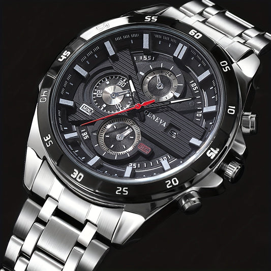 Elevate your style with the luxurious and advanced Waterproof Steel Strap Men's Watch that enhances your overall presence.