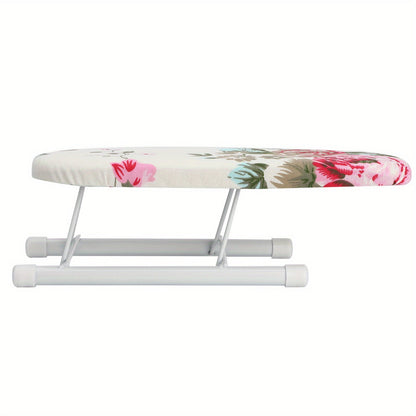 Sturdy Stainless Steel Ironing Board with Collapsible Legs - Ideal for Household, Crafting & On-the-Go.