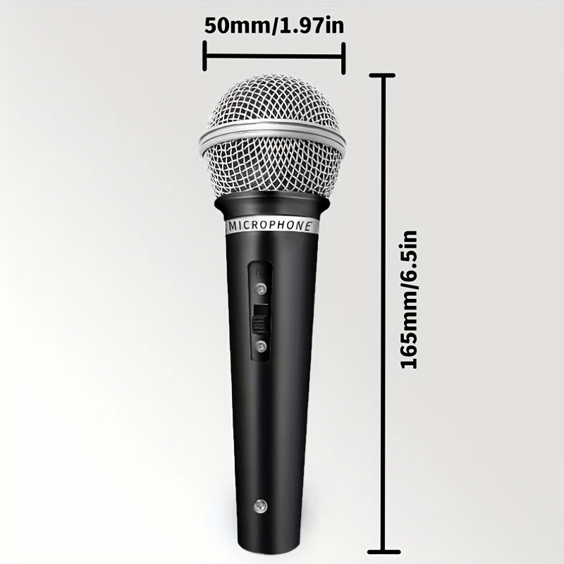 Multi-use dynamic microphone with 6.5mm jack by Rzosom, ideal for karaoke, speeches, live streaming, and more.