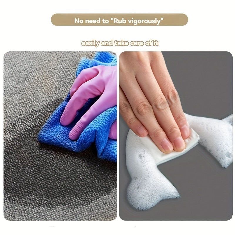 Soft and absorbent diatomaceous earth mat with elegant gray and golden stripe design. Ideal for kitchens, bathrooms, and entrances. Features a durable rubber backing that is non-slip. Hand wash only for easy cleaning. Luxurious and quick-drying.