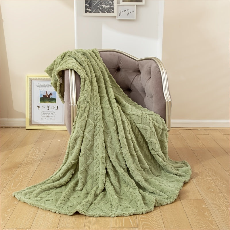 Stay cozy and stylish with the Tafu Velvet Single-Layer Blanket. Made from luxurious polyester coral fleece, this sofa throw is perfect for travel, camping, and gifting. Available in coffee, light green, grey, white, and pink, this hand-washable blanket