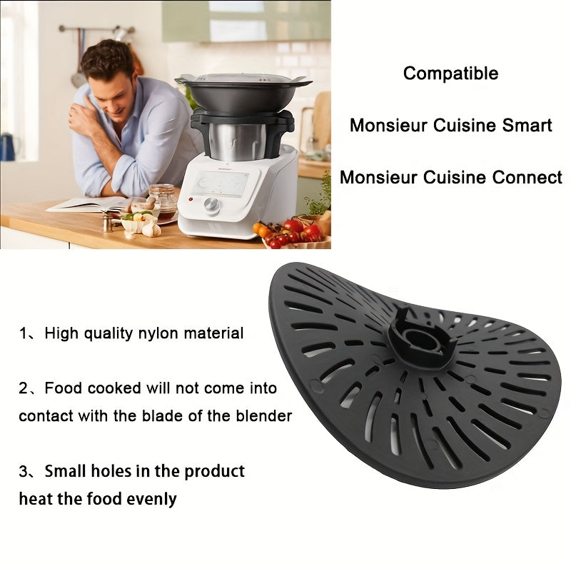 One-piece Monsieur Cuisine compatible plastic accessory for Sous-Vide cooking. Made from high-quality nylon material, ensuring food safety and even heat distribution for slow cooking and Sous-Vide compatibility.