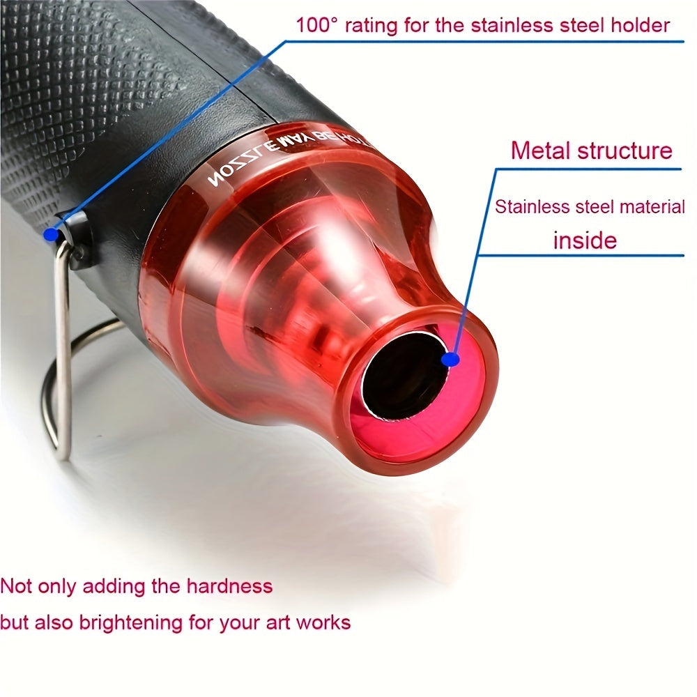 328pcs Heat Shrink Tube with 300W Hot Air Gun, ideal for DIY projects and wire protection. EU plug included.