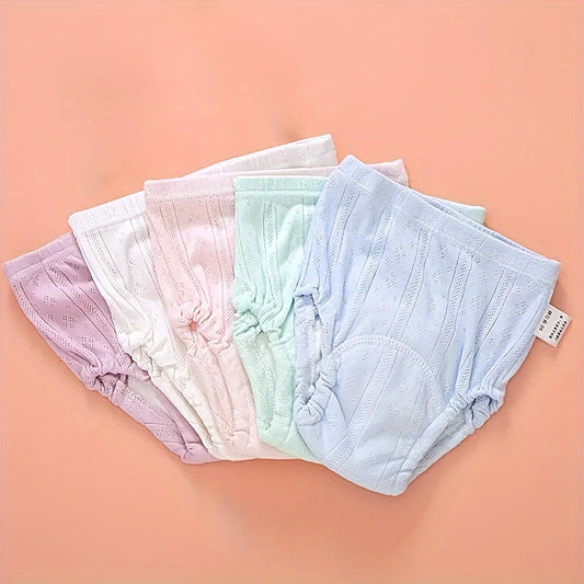 Set of 1 or 2 Cotton Training Pants for potty training, breathable summer diaper briefs that are washable.