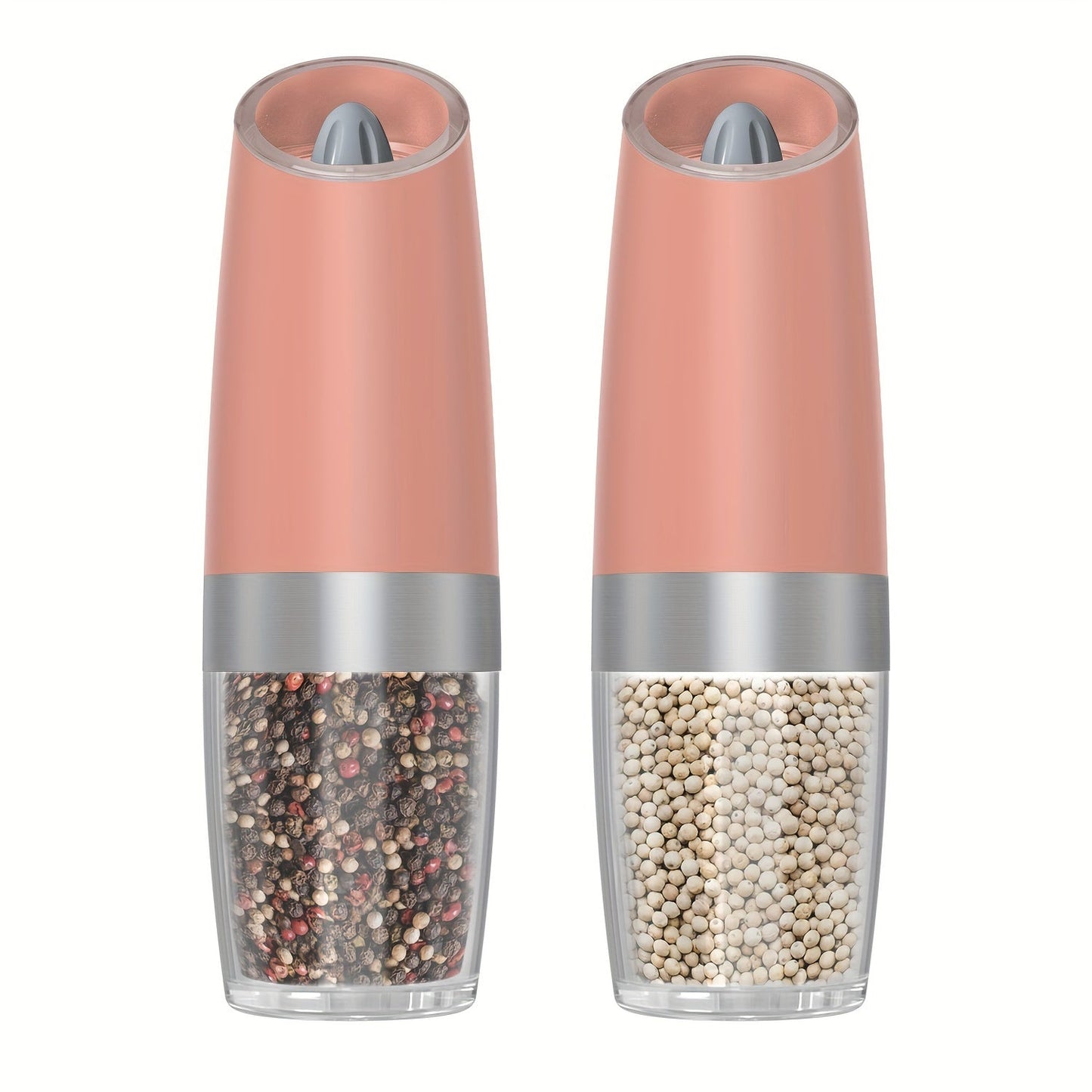 The Electric Salt and Pepper Grinder Set is a versatile kitchen tool that can grind either salt or pepper with adjustable coarseness. It is battery operated and features an LED light for easy use in low light settings. With its one-hand automatic