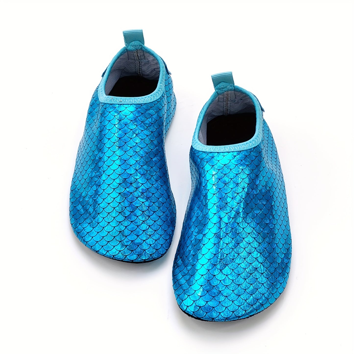 Girls' Mermaid Scale Aqua Socks - Slip-On Footwear for Beach, Pool & Outdoor Activities