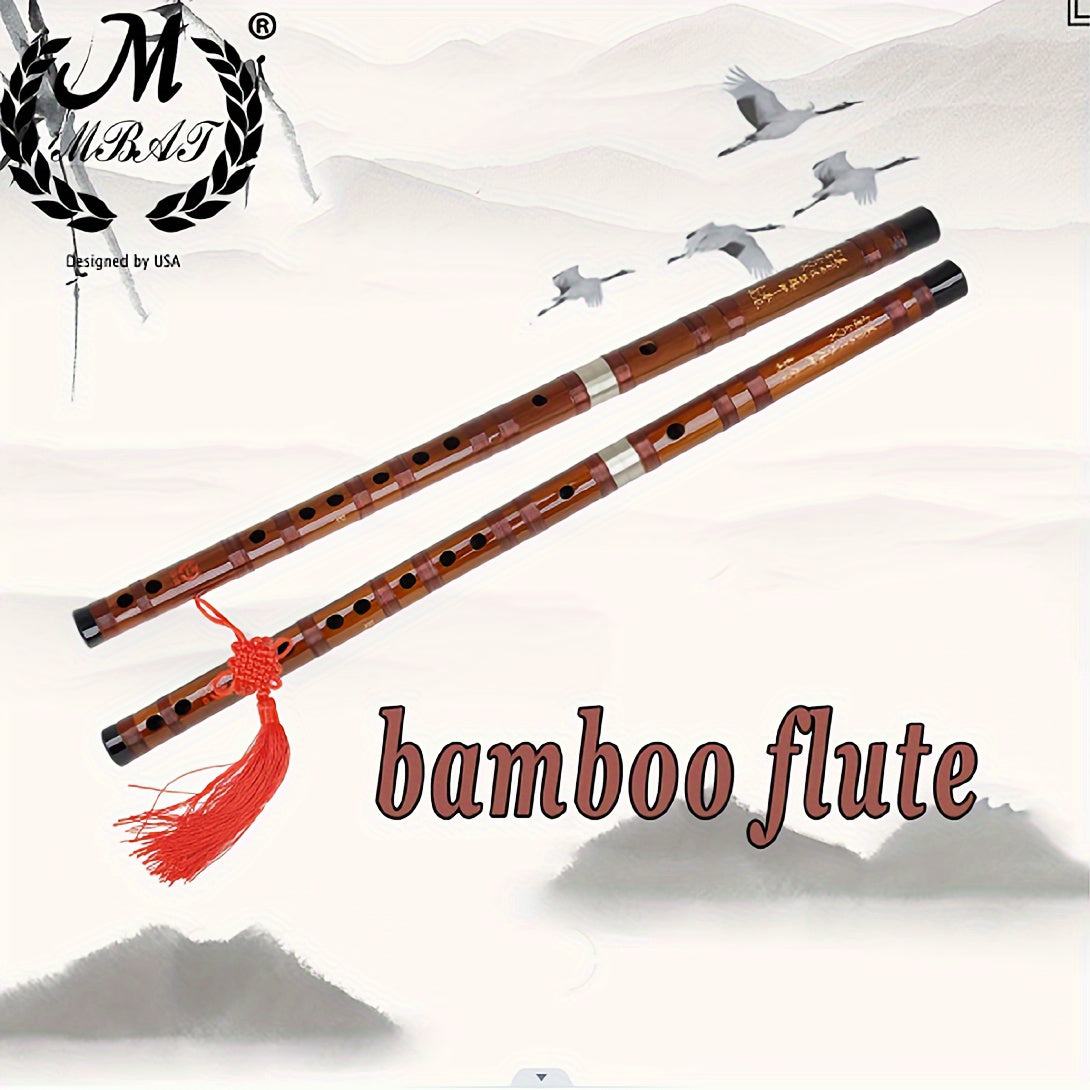 Premium bamboo flute with enhanced sound quality, ideal for beginners and adults. Includes protective case.