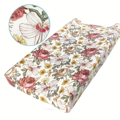 1 piece baby fitted sheet with plush printed design, ideal for comfortable bedding and diaper changing pad cover.