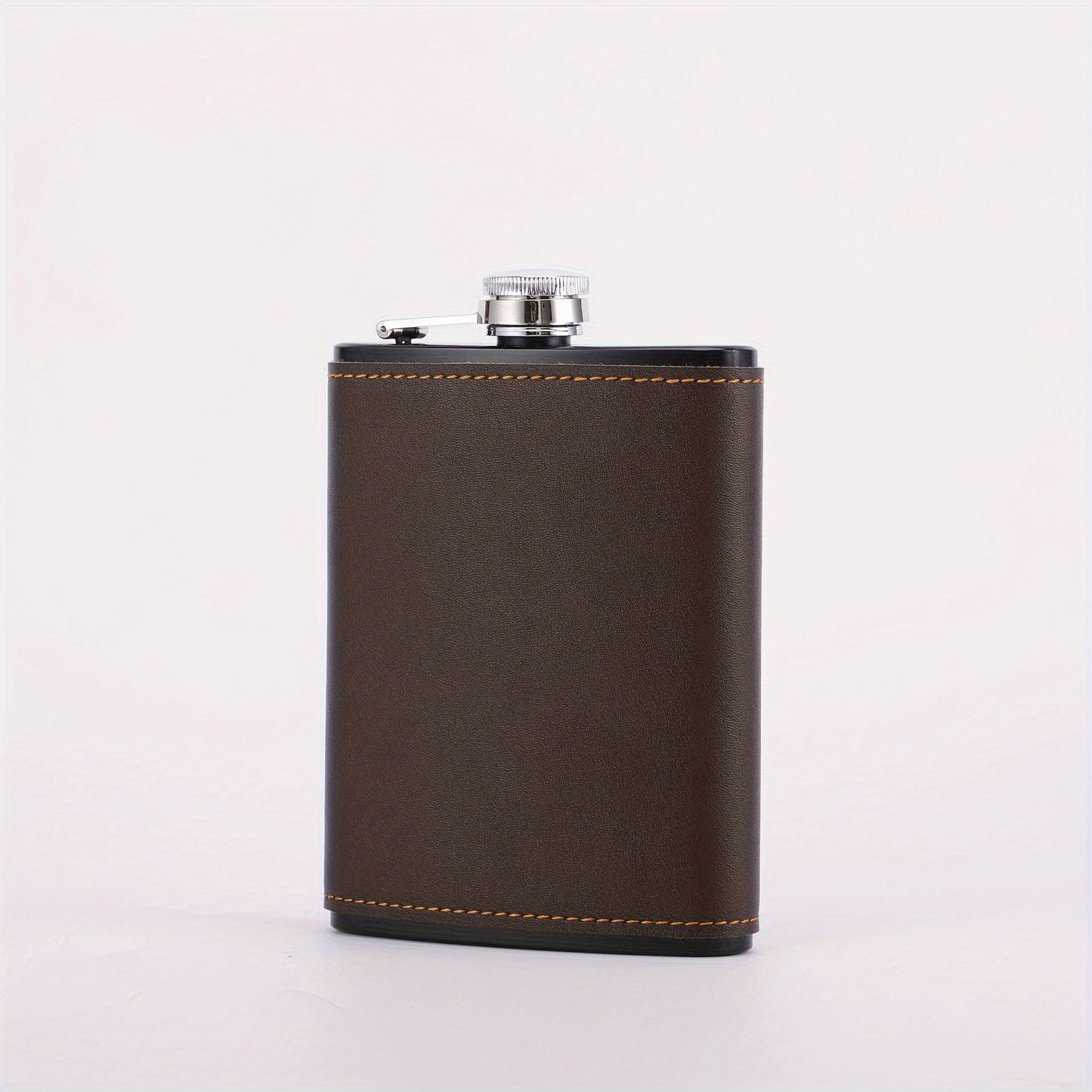 The most popular option is the 1-piece 8-ounce stainless steel hip flask with a faux leather case. Available in sleek black or brown with a polished finish, this flask is portable and perfect for outdoor camping and travel. It's ideal for storing liquor